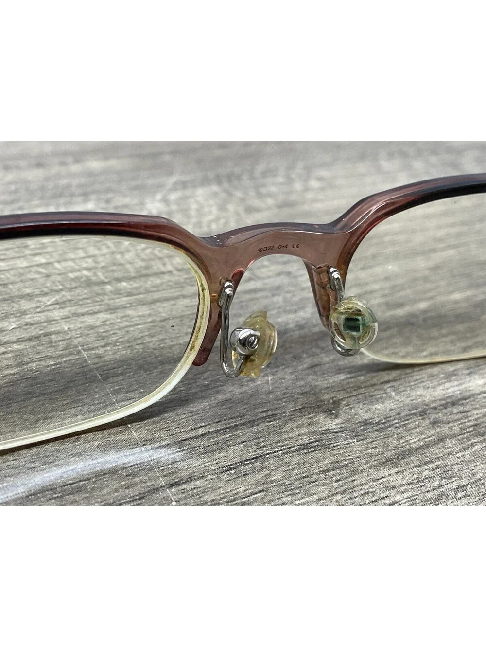GUCCI mod GG1404 col T8K 50[]22-135 Eyeglasses Half Rim Clear Pink *Frames Only